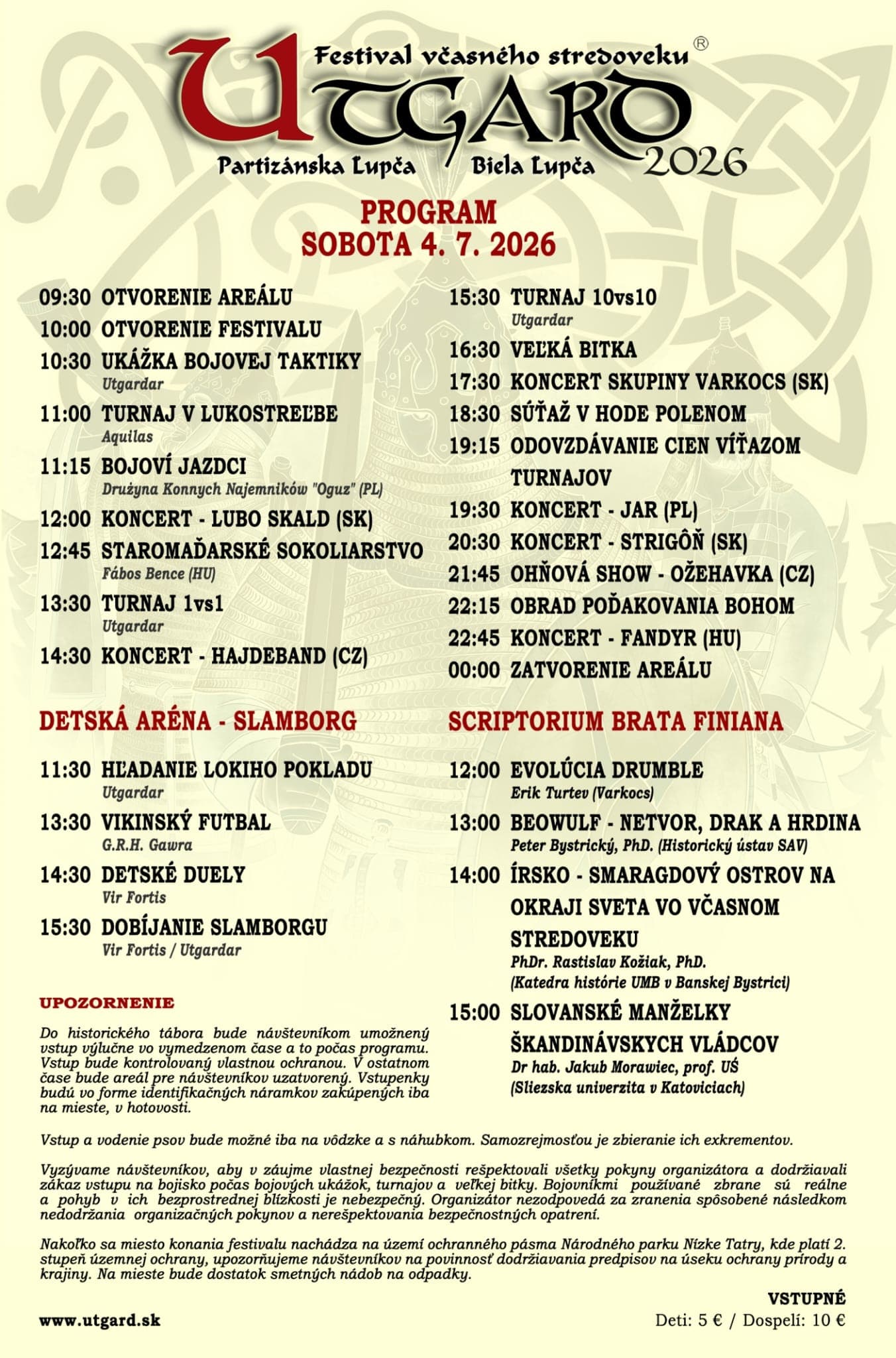 Utgard program 2026 - sk